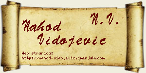 Nahod Vidojević vizit kartica